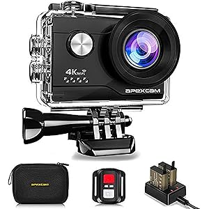 【進化版】Apexcam アクションカメラ 4K高画質 2000万画素 SONYセンサー WiFi搭載 40M防水 [メ…