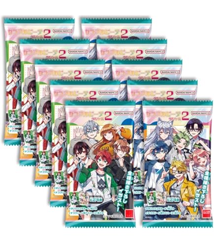 からぴち ウエハース2✖️1/キラぷる✖️2 /カラピチダイナー✖️5/つむまる✖️10 カラフルピーチ ウエハース2｜発売日：2025年6月16日｜バンダイ