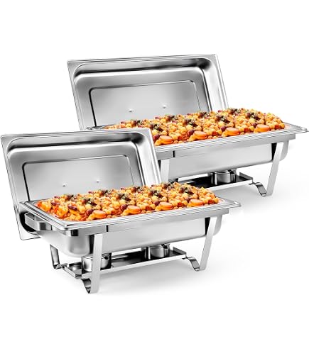 Amazon.co.jp: PRIJESSE シルバー ビュッフェ用皿 8クォート 4パック
