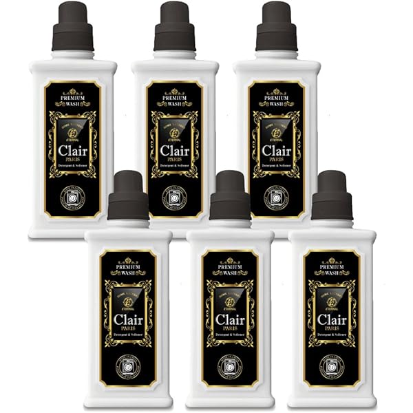 Clair PARIS 洗たく用高濃度洗剤 1000ml 柔軟剤入 6本セット Amazon | クレール パリ 1000ml 本体 プレミアムオールインワン