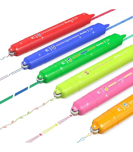 Amazon.co.jp: 曲線ペン蛍光ペン 6 色蛍光マーカー マーカー先端