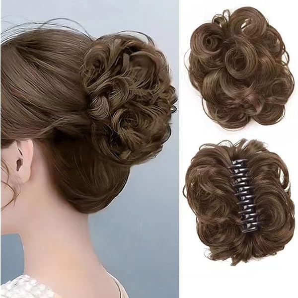 Amazon.co.jp: XUZOO お団子ウィッグ ヘアクリップ型 カ一ル へ