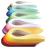 JUYA Single Color Paper Quilling Strips Set 60 Colors 39cm Length One Color 100 Strips per Pack Paper Width 7mm (0.28 in)