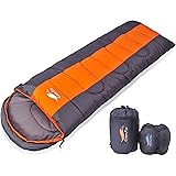 CuteeFox 寝袋 封筒型 軽量 シュラフ 防水 コンパクト【 選べる6色】1kg 1.8kg 2.2kg アウトドア 登山 車中泊 丸洗い 収納袋付き オールシーズン