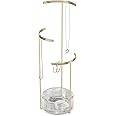 Umbra 1014862-104 Tesora 3-Tier Jewelry Stand, Earring Holder, Accessory Organizer and Display, Glass/Brass