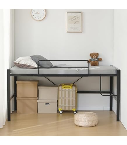 Amazon｜ロフトベッド セミダブル パイプベッド 【高さ90cm・耐荷重