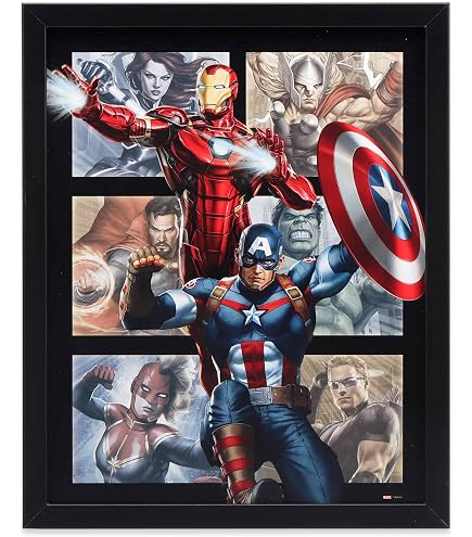 Amazon.co.jp: マーベルスパイダーマン ウェブフレーム入り木製壁装飾