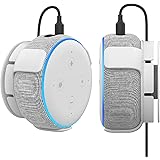 Echo Dot 第3世代 壁掛けホルダー、Dot 第3世代専用 壁掛け カバー スマート スピーカー マウント、コード管理 省スペースアクセサリー、スマートホームスピーカー用のこもった音のないオリジナルのアウトレットハンガー