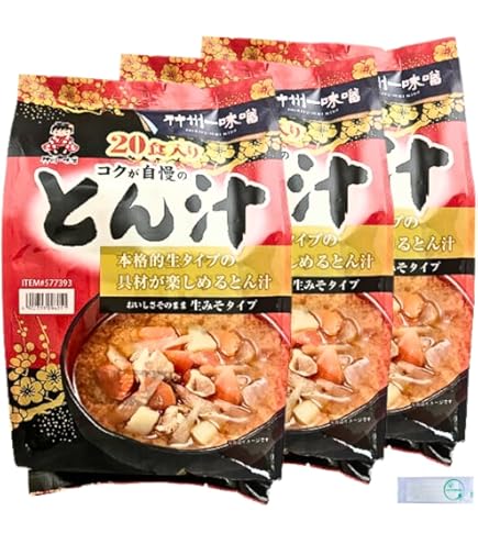Amazon | 神州一味噌 とん汁 生みそタイプ 20食×2セット | 神州一味噌