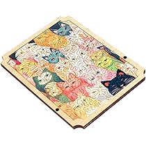 ジグソーパズル完成品　猫 ミニパズルが続いています🧩 このネコちゃんの顔ができた時