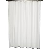 Amazonベーシック シャワーカーテン 183×183cm フック付き 対カビ劣化処理済 ホワイト