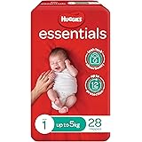 Huggies Essentials Nappies Size 1 (up to 5kg) 28 Count