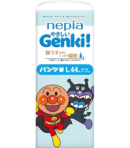 アンパンマン ネピアGENK！！ やさしいプレミアムパンツタイプL 44枚 Amazon.co.jp: 【パンツ Lサイズ】 ネピア やさしいプレミアム GENKI