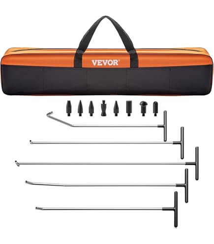 Automotive handgereedschap voor lakloze deukenreparatie, professionele Crowbar Bar Push Rod Haken Set, Duurzame en Effectieve Deukverwijdering (51cm