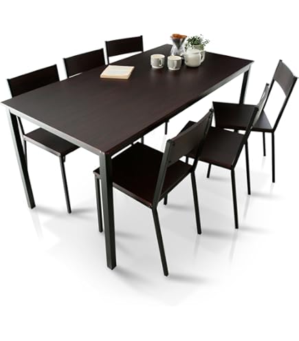 Amazon｜ダイニングテーブルセット 6人掛け ダイニング 7点セット