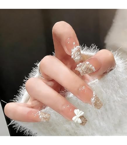 Amazon | [Yurixbox] ネイルチップ ロング 長め 黒 地雷系 韓国 付け爪