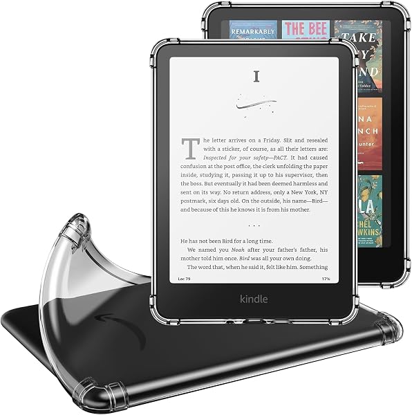 MoKo Kindle Paperwhite 第12世代 2024 7インチ ケース Kindle Colorsoft 第1世代 2025 7インチ カバー シグニチャーエディション用クリアケース TPU製 ソフト 四角特別保護 軽量 薄型 耐衝撃 シンプル 透明ケース 傷つき防止 取付簡単 透明 - 1