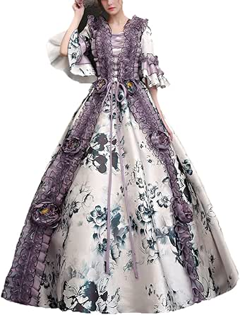 Amazon Co Jp 貴族お嬢様風 洋装ワンピース 中世ヨーロッパ系 プリンセス 王女様 ドレス ワンピース パニエ付き エレガント 花嫁 ゴスロリ 服 ファッション小物