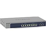 【正規品】 ネットギア NETGEAR スイッチングハブ 10ポート 10G/5G/2.5G/1Gx4, 2.5G/1G x4 (10G SFP+x2) 金属筐体 リミテッドライフタイムハードウェア保証 クラウド管理 スマートスイッチ MS510TX