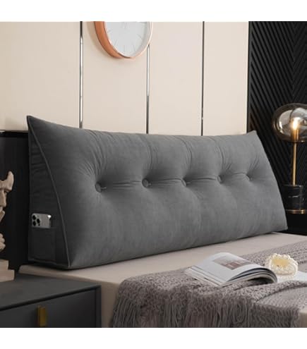 ヘッドボードクッション(Wベッド用)150x60x10cm Amazon｜ヘッドボードクッション ダブル/シングル ベッド用 背もたれ