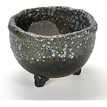 521.香山 窯変荞麦釉丸鉢 盆栽鉢 植木鉢 6.8*4cm 美濃焼 盆栽鉢 丸反型 6号 灰釉 幅18cm×高さ11cmの販売｜盆栽妙