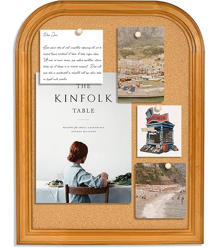 SOFE Oval Framed Linen Bulletin Board, Unique Fabric Pin - View #2