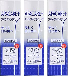 Amazon アパケアープラス 120g ３コセット アパケアープラス 大人用ハミガキ粉 通販