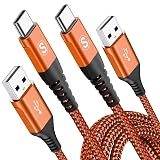タイプc ケーブル 1M/2本セットPD対応 60W急速充電(USB A&USB C ケーブル) Samsung Galaxy S25/S24,Pixel等Type-c機種対応-オレンジ