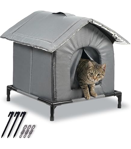 Amazon | laiqianle 外猫ハウス 屋外 ペットハウス 耐候性の野良猫