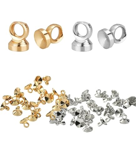 Amazon.co.jp: ヒートンキャップ 各種 レジン 金具 (3.貼り付け式2.5mm