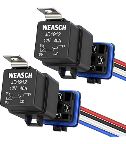 Pack De 5 Relais 40/30 AMP 12V DC étanches Avec Câblage - 12 AWG Robuste