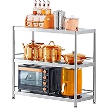 Amazon｜susunnus ステンレス製 オープンシェルフ 幅80 3段