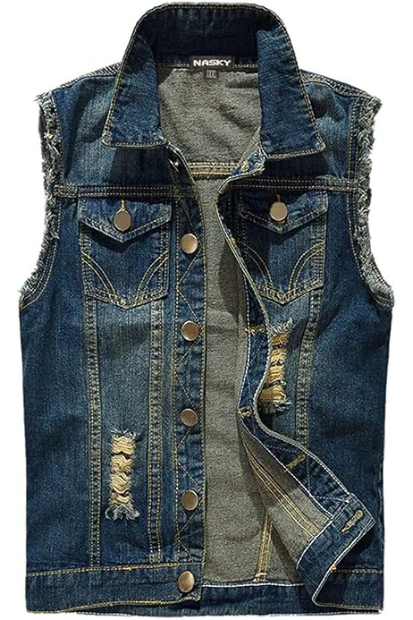 Sleeveless Denim Jacket Cropped 