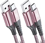 USB Type C ケーブル【3M/2本セット】Sweguard USB-C & USB-A 3.1A USB C ケーブル【QC3.0対応急速充電】タイプc 充電 iPhone17 16/iPhone 15 Pro MAX, iPad Pro,Samsung Galaxy S26/S25/S24/S23/S22/S21/S20,Pixel,usb type-c機器と互換性があり (ピンク)