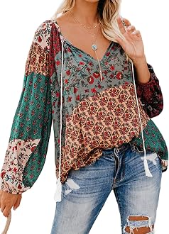 Loose Blouse Tops 