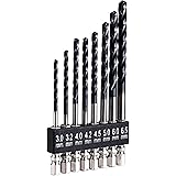無敵 三枚刃の六角軸ドリル ドリルビット 8本組 ショートドリルセット HSS-Co M35 新快削 チタンコーティング コバルトハイス鋼ステンレス用ドリル 鉄工用 穴あけ 金工用ドリル 穴あけ