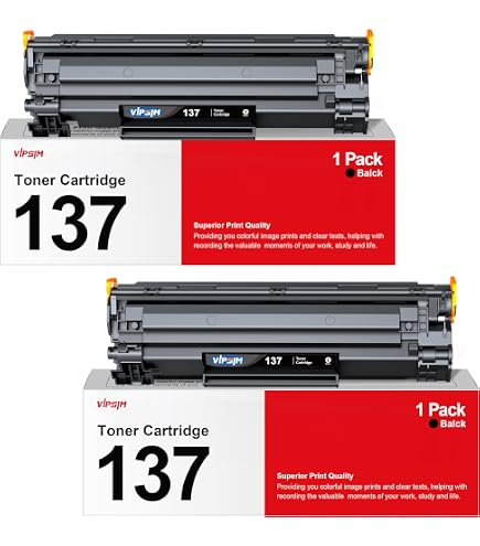 Amazon.co.jp: 137トナーカートリッジ ブラック 2個パック チップ付き