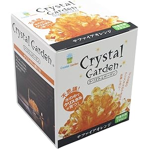 不思議 水の中でクリスタルが育つ クリスタル ガーデン オレンジ