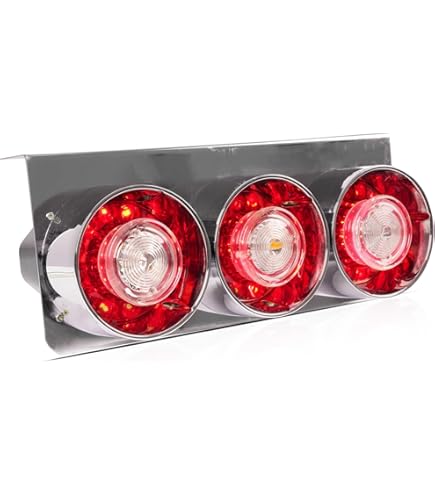 Amazon | 小、中型トラック用 LED 3連 丸型ロケット テールランプ