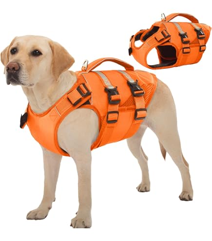 Amazon | IECOii 犬用ライフジャケット 高浮力 調節可能 救命胴衣 反射