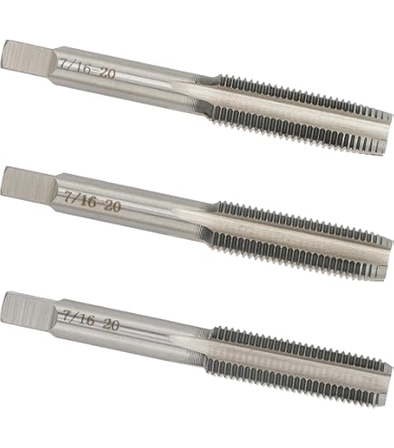 Burkit 7/16-20 UNF Spiral Point Tap – HSS Titanium Coated, Right Hand, 2B Accuracy, For Through-Hole Threading In Steel, Aluminum, And Plastics