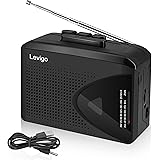 Levigo カセットプレーヤー カセットテープ ポータブル ラジオ AM/FMラジオ テープ再生 軽量 コンパクト USBケーブル付き ブラック