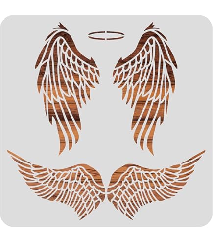 Reusable Devil Angel Wings Stencil - 8.5x11 Inch Craft Stencil Sheet