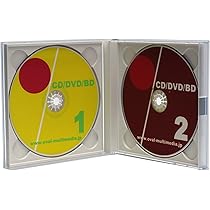 Amazon.co.jp: CDケース 日本製 PS24mm厚 2枚収納マルチCDケース