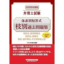 2026年度版 弁理士試験 年度別短答式 過去5年問題集【直近の過去