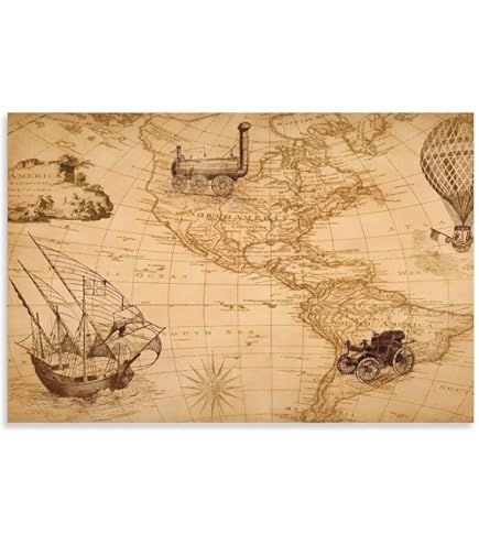 アンティーク 銅板画 古地図デザイン 木製装飾板 m83181349824_1.jpg?1743160383