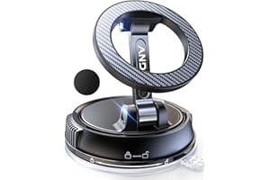 Car Phone Holder for Magsafe [78+LBS Strongest Suction & 2400gf Magnetic] 360° Adjustable Car Phone Mount, Cell Phone Holders for Your Car for iPhone 17 Pro Max 16 15 14 13 12 Air Plus (Black)