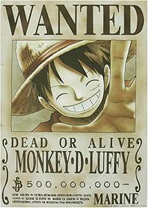 One Piece ワンピース 壁紙 42cm 29 7cm A3サイズ 手配書ルフィ 5億ベリー アニメ 萌えグッズ 通販 Amazon