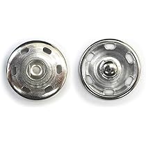 Amazon.co.jp: B-328 Silver Snap Buttons, 0.8 inches (21 mm), Set