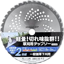 Amazon | 山善(YAMAZEN) 草刈用 チップソー 2枚組 外径255mm×40枚刃